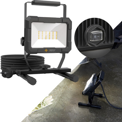 B-Ware LED Blackline Baustrahler mit Standfuß (30W, 2400 Lumen, IP65)
