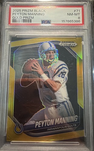 2025 Panini Prizm Black - Peyton Manning #71 Gold Prizm /10