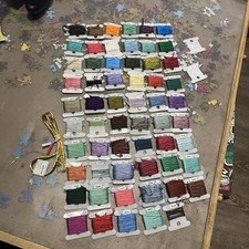 Embroidery Thread Lot 58 Count Plus Kreinik Japan Gold 7