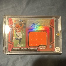 Panini 2023 Certified Freshman Fabric Mirror Pink Marvin Mims RC Auto Patch #FF…