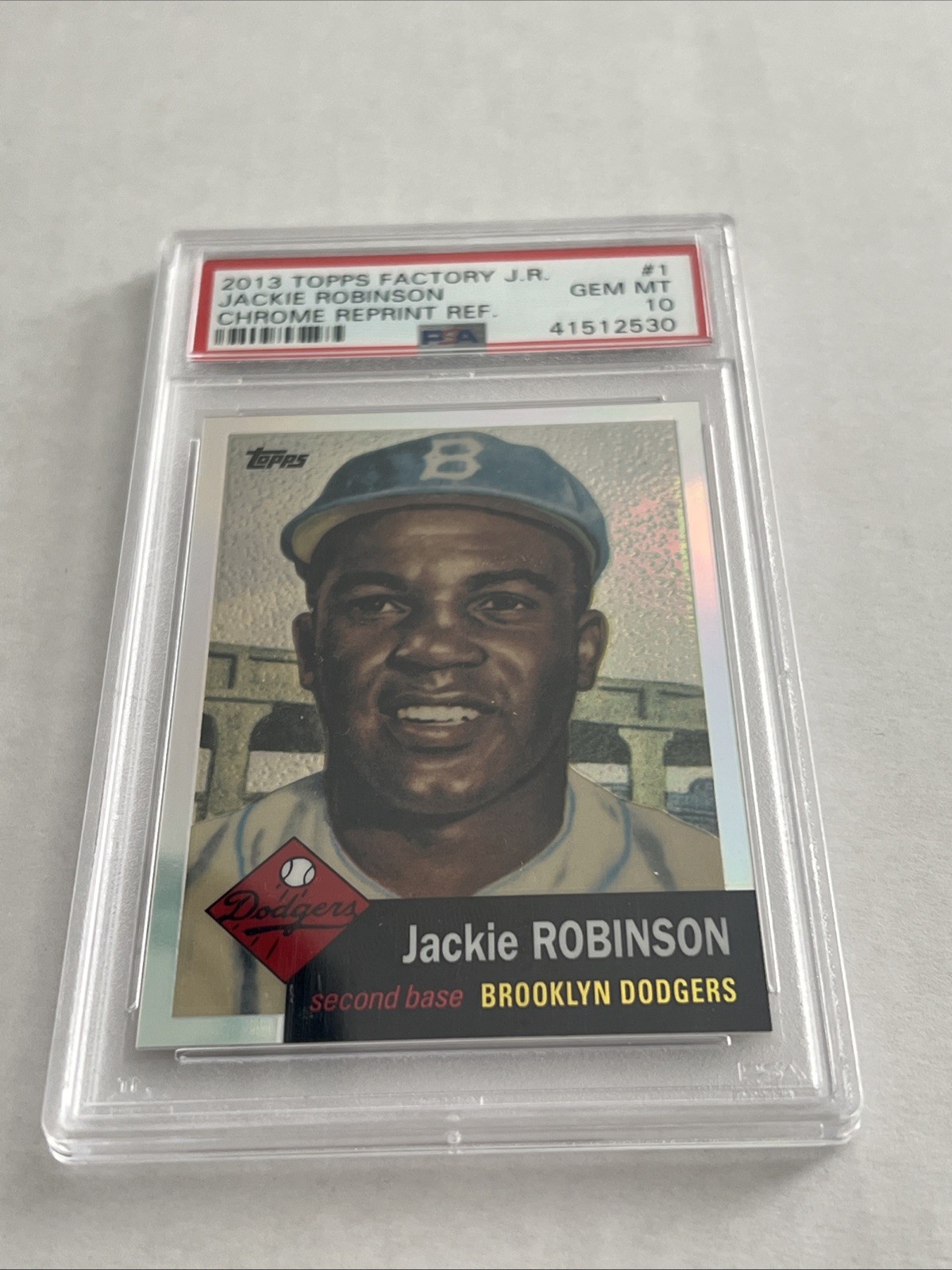 Jackie Robinson 2013 Topps Factory Chrome RP Refractors #1 POP 38 PSA 10 GEM