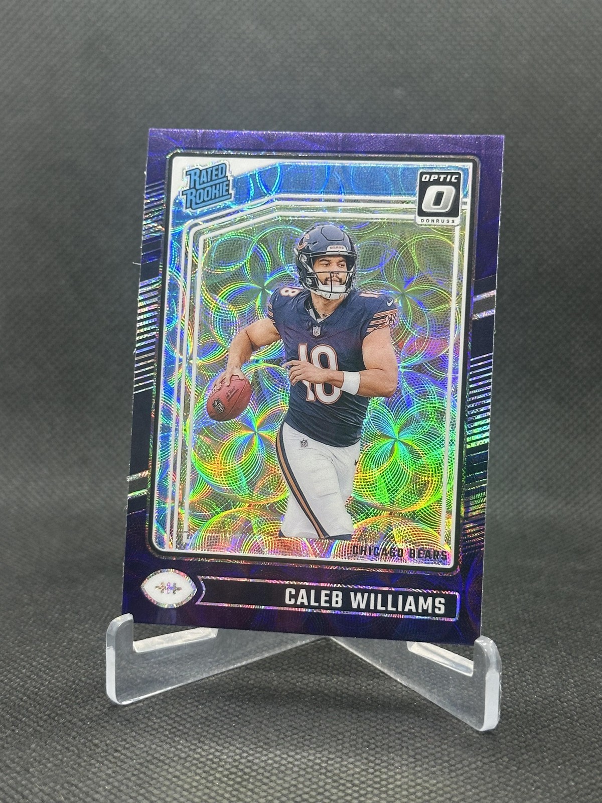 2024 Donruss Optic #201 Caleb Williams Purple Scope