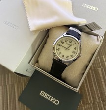 SEIKO Selection SBPX157 White Lumibrite Solar Sapphire Men's Watch New in Box
