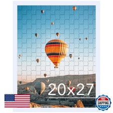 JCJMY 20x27 White Picture Frame for Puzzles, Posters, Photos - Horizontal  Vert
