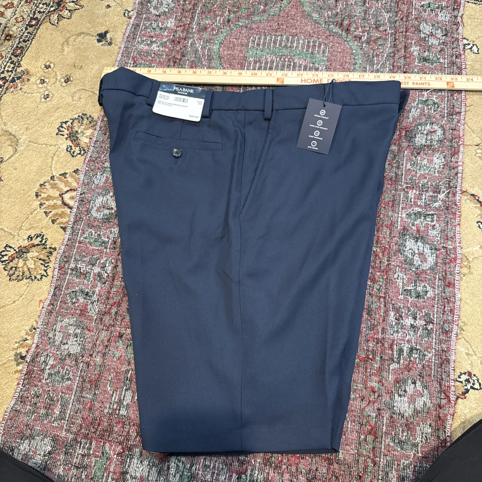 Jos. A. Bank Size Navy Size 38 Shorts Traveler Performance, Wrinkle + No Stain