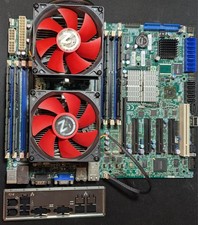 Server CPU MB RAM, 2x Opteron 4334 Supermicro H8DCL MB 64GB RAM with Heatsinks