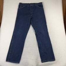 Dickies Jeans Mens 38x32 38x33 Blue Regular Straight Cotton Denim Work Pants