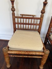 Hand Painted Exquisite Indian Set of 4 Indian Chairs Handmade