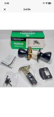 Lot Of 4 Interior Door Knobs No Lock. Tulip 0il rubbed bronze 2-3/8'' 2-3/4''