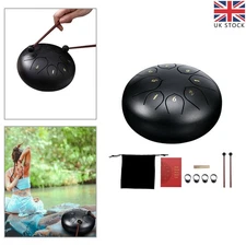 6 inch Steel Tongue Drum Handpan Hand Drums Major 8 Notes Tank Drum with Mallet