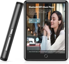 80GB Mp3 Player with Bluetooth 5.1, 2.8" Full Touch Screen Music Player Black