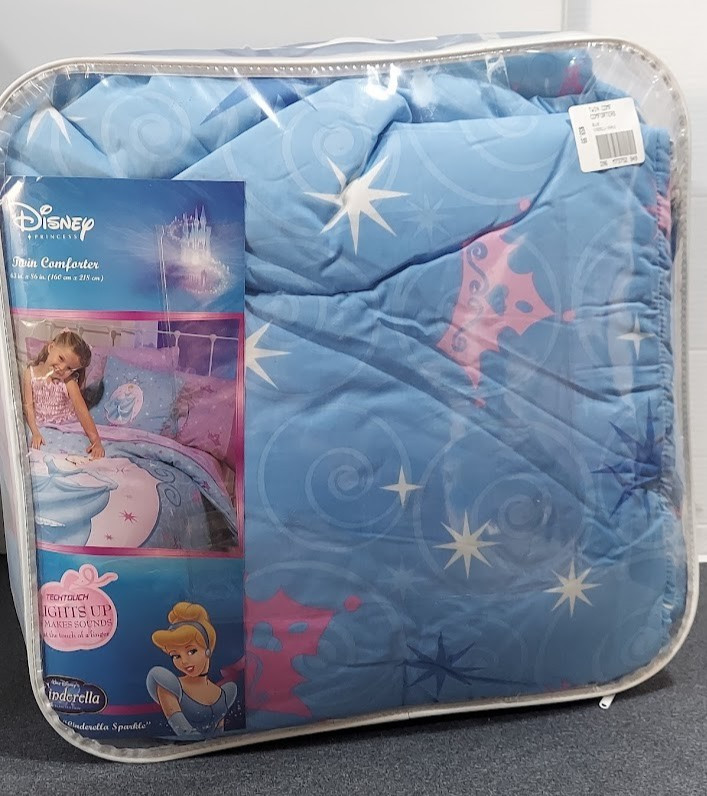 Princess Cinderella Twin Comforter 63" x 86" Lights Up & Makes Sounds Disney