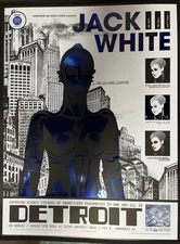 2024-ORIGINAL-JACK WHITE-BLUE FOIL ED. DETROIT POSTER-ROB JONES-S/N-39/105-MINT