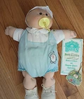 Cabbage Patch Baby - Rare with pacifier dressed in romper and hat. CP box