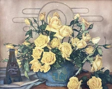 Fallout Nuka Cola Vault-tec fine art print poster upcycled thrift store painting