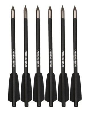 Steambow Elegant All-Black Aluminum Bodkin Arrows with Hardened Steel Tips, S...