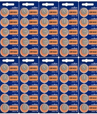 FIFTY (50)  MURATA CR1632 - 3V Lithium Coin Cell  Batteries -w/Tracking EXP2030*
