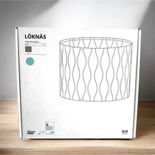 Pantalla de lámpara Ikea LÖKNÄS LOKNAS 13", piso/colgante/mesa, color azul plata, nueva