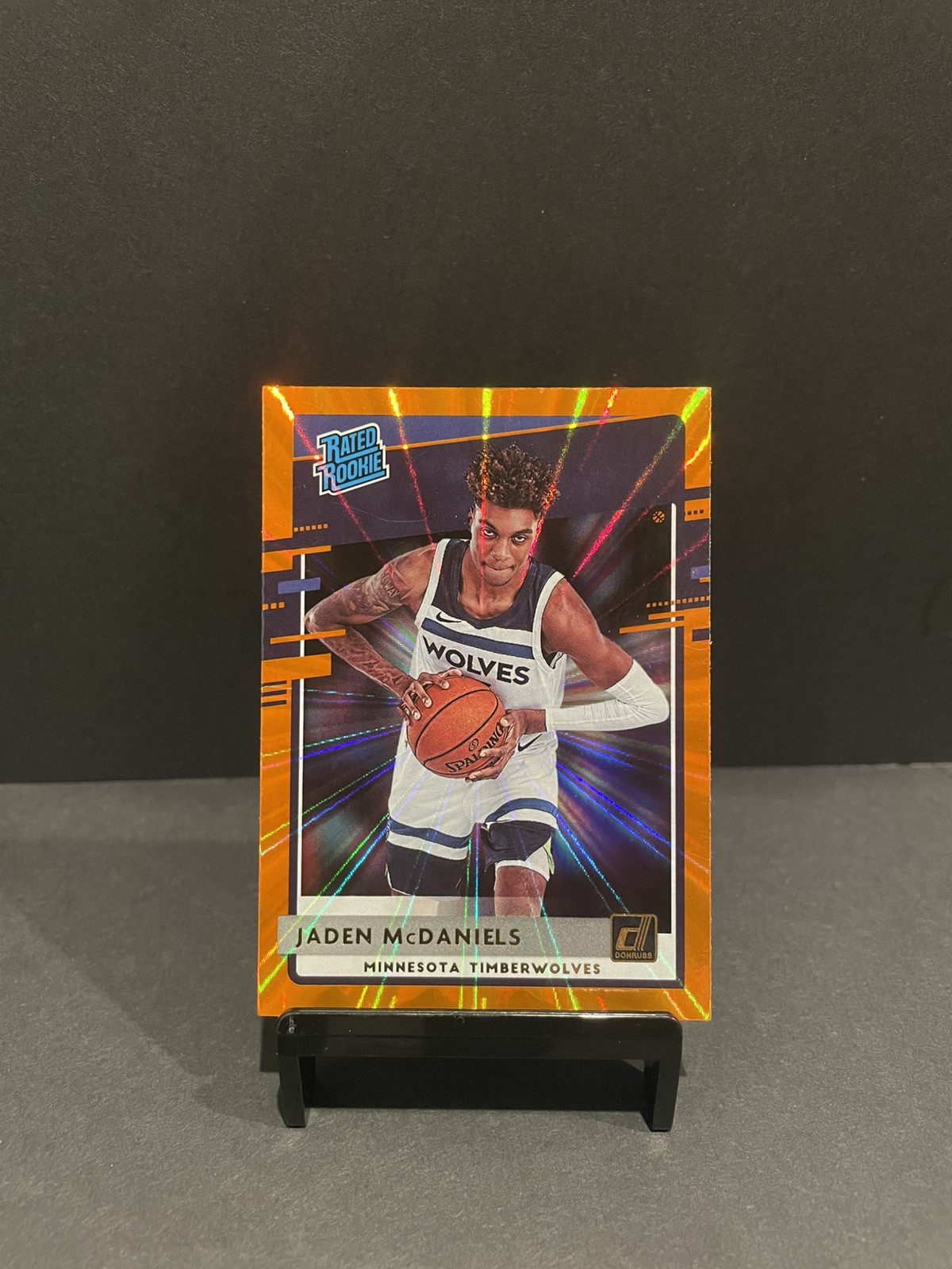 💯2020-21 Panini Donruss Rated Rookies Orange Laser Jaden McDaniels #239 RC💯