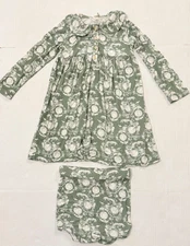 Kate Quinn Bamboo Dress and Bloomers size 2T Peace On Earth long sleeve