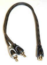 DEEJAY LED One Female To Two Male RCA Y Connector Cable Entry Level -