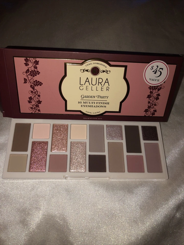 Paleta de sombras de ojos multiacabado Laura Geller Garden Party 16 20,4 g nueva en caja Foto 3 de 4