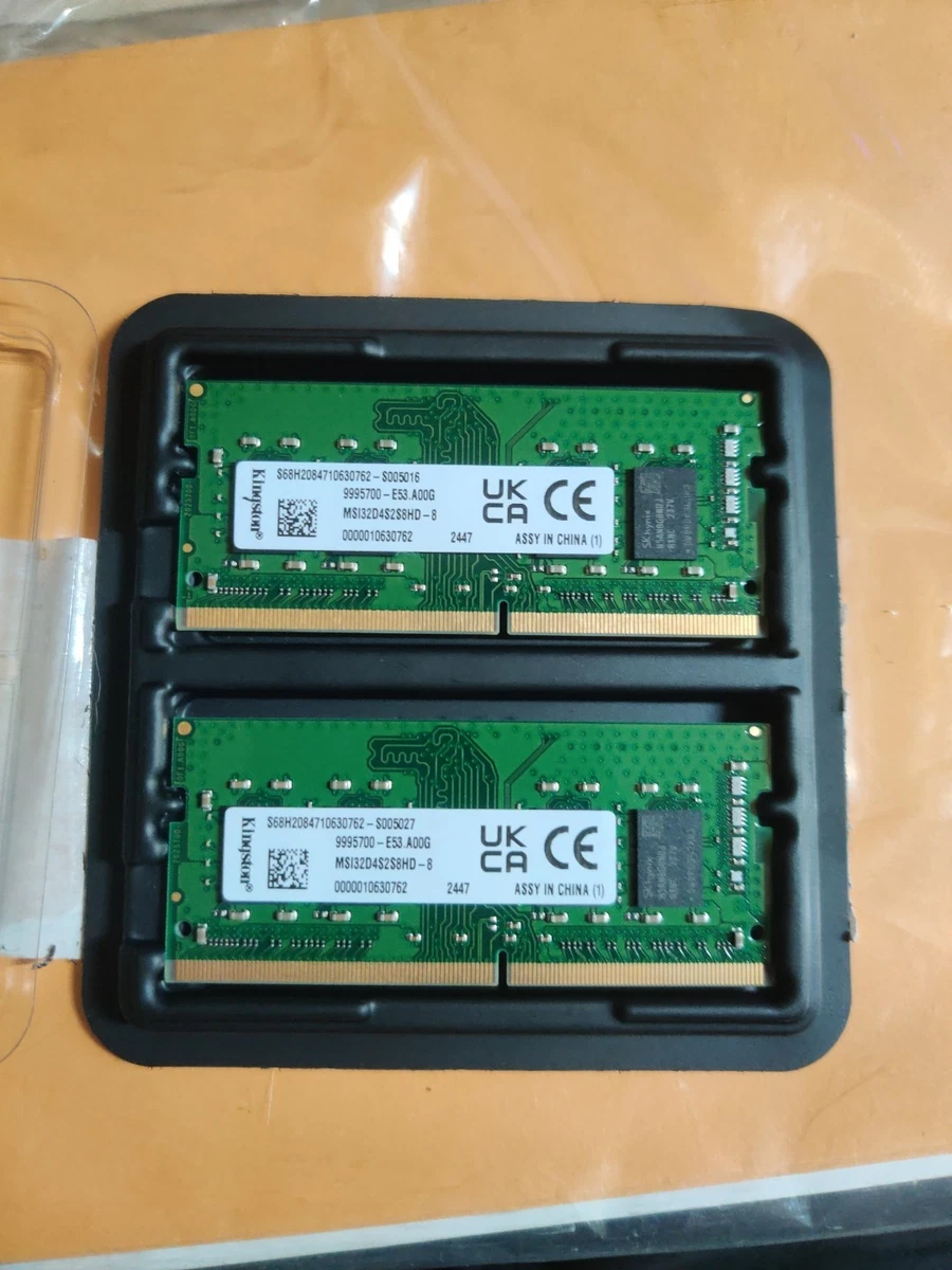 Kingston SO-DIMM Computer Memory (RAM) 8 GB 2 Modules for sale | eBay