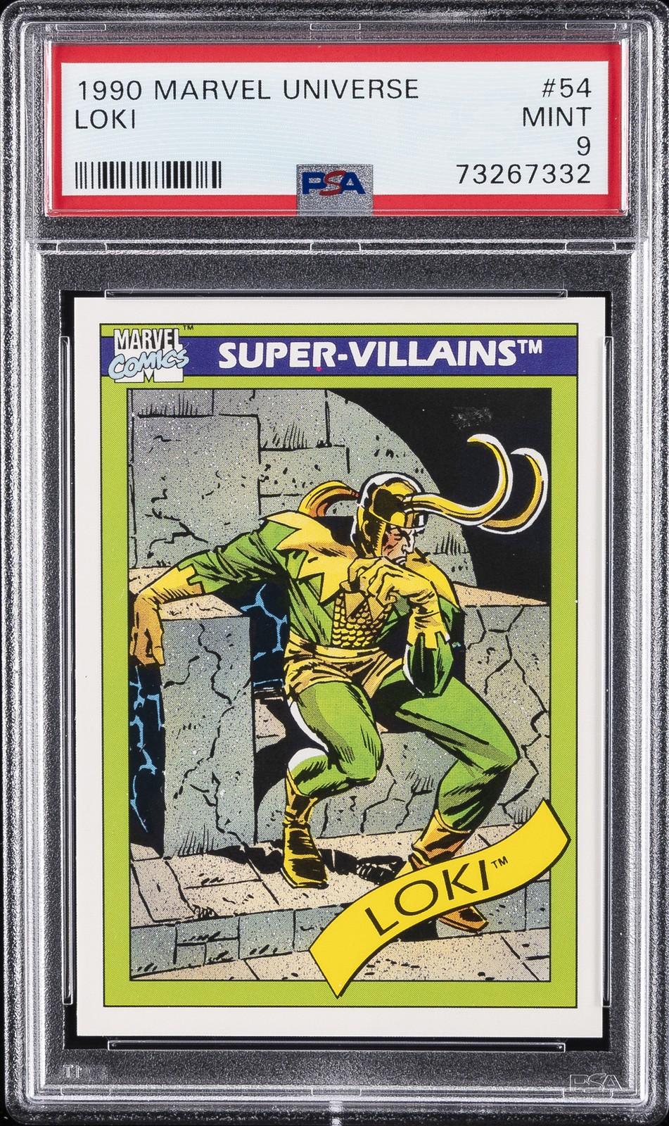 1990 MARVEL UNIVERSE #54 LOKI PSA 9