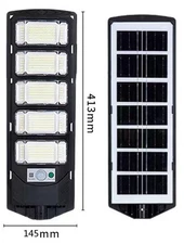 Commercial Solar LED Street Flood Lights Outdoor Dusk-To-Dawn Parking Lot Lamps