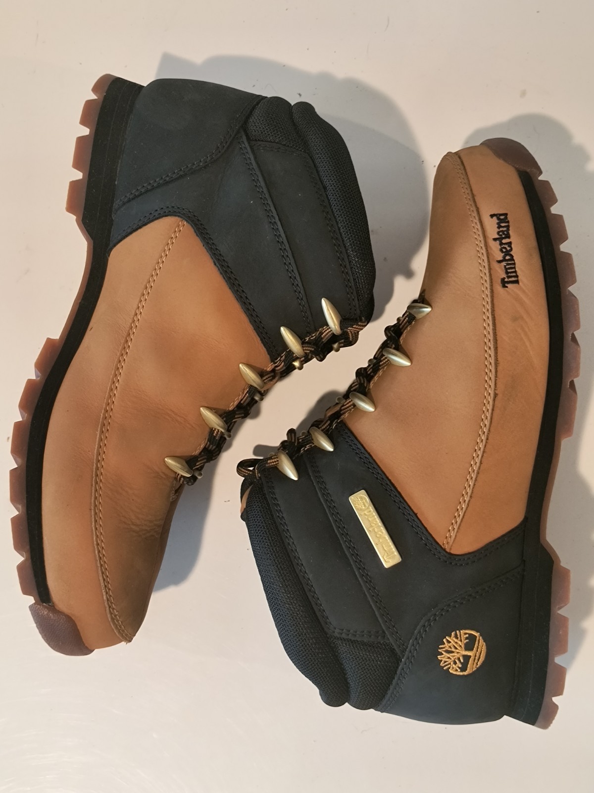 Timberland Hiking Boots Euro Sprint Hiker Wheat/Black Men's Size 11 image 7
