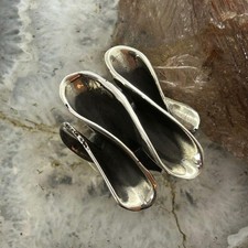 Sterling Silver Wave Design Modern Fashion Ring Sz 9.75 For Women, Taxco Mexico