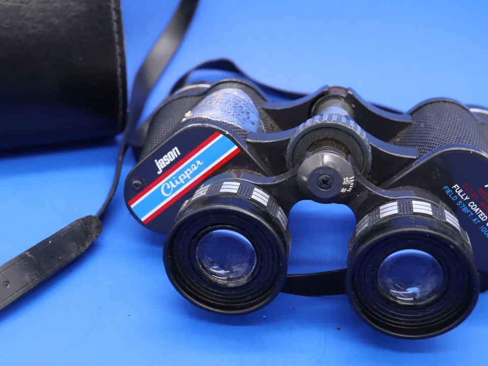 Vintage Jason Clipper 7x35 Model 118 Extra Wide Binoculars 578 at 1000 Japan - Image 3 of 4