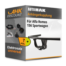 Für Alfa Romeo 156 Sportwagon 03- AUTO HAK Anhängerkupplung starr + 7polig NEU