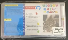 120 Pcs Cat Nail Caps Black Cat Soft Claws Nail Covers Pet Cat Medium Black Pet