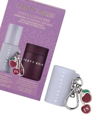 FENTY SKIN限定 チェリーリップデュオ キーチェーン付 Fenty Skin Cherriez Gone Bad 3PC Set Black Cherry Lip Oil Lip Mask
