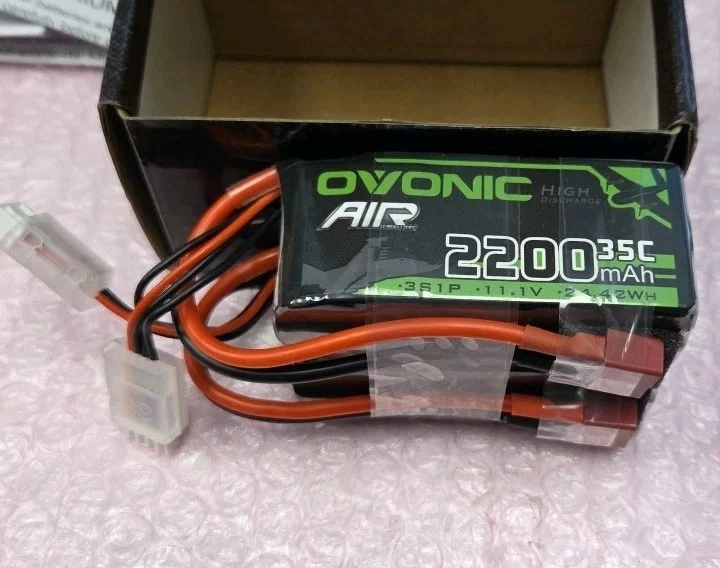 Two Ovonic AIR 2200mAh 35C LI-PO battery 3S1P 11.1V Dean style T connector RC - Image 2 of 3