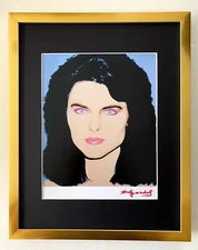 ANDY WARHOL + RARE 1984 SIGNED MARIA SHRIVER  PRINT MATTED and FRAMED