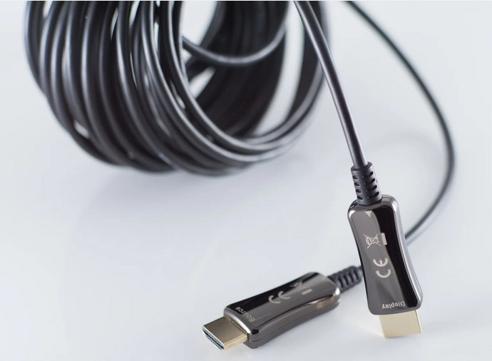 Thumbnail - Sky Vision Aktives Optisches Hdmi-hybridkabel, Hdmi 2.0, 4 Mm Ø,