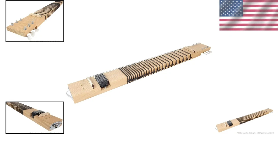 Kit de guitarra personalizable 2x4 Lap Steel - Juegos de dos cuerdas para tocar versátil Foto 2 de 4