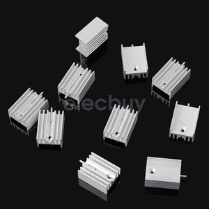 Details About 10pcs To 220 Silver Heatsink Heat Sink For Voltage Regulator Or Mosfet