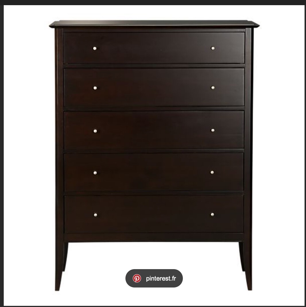 Crate & Barrel Vendome Queen platform bed and 5 Drawer Dresser in mocha finish | eBay Crate & Barrel Vendome Queen platform bed and 5 Drawer Dresser in mocha finish | eBay