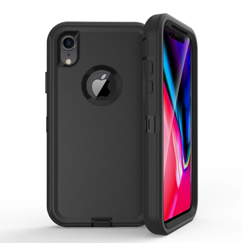 Funda rígida híbrida resistente a prueba de golpes para iPhone XR XS Max Foto 3 de 4