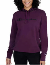 NWT Champion Ladies' Color Block Hoodie, Black/Purple/Aqua