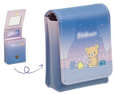 San-X Rilakkuma Dozing with You Mini Pouch Small Cosmetic Makeup Bag with Mirror