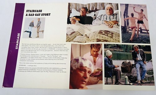 1969 distributors movie promo ~ STAIRCASE ~ Rex Harrison, Richard Burton