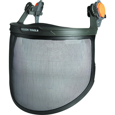 Klein Tools 60474 Safety Face Shield, Lightweight Steel Mesh Impact Rated, Black
