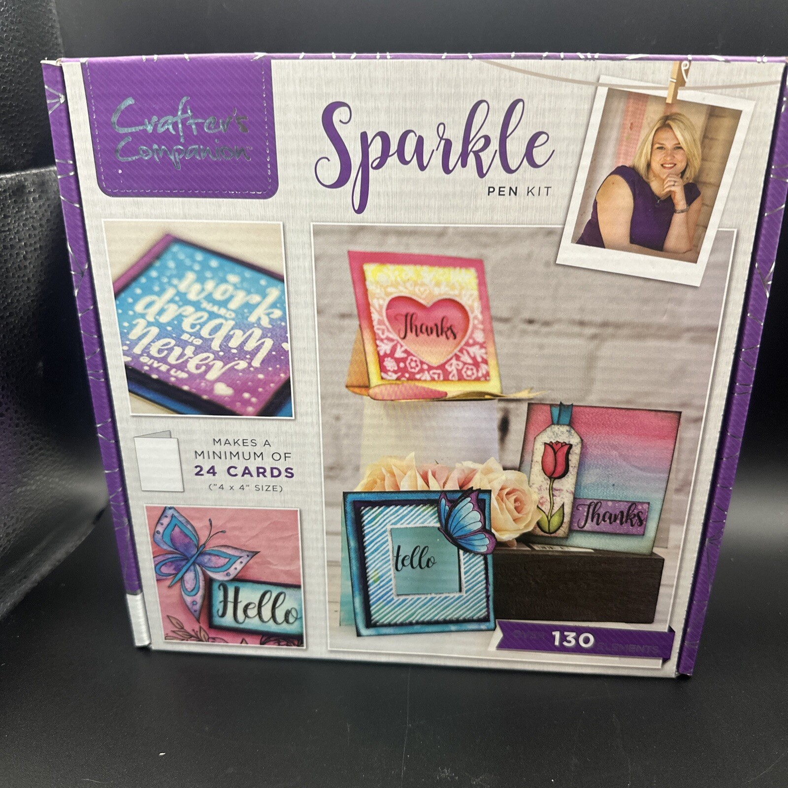 Crafters Companion Subscription Box #2 Sparkle pen stamp craft kit card making-image