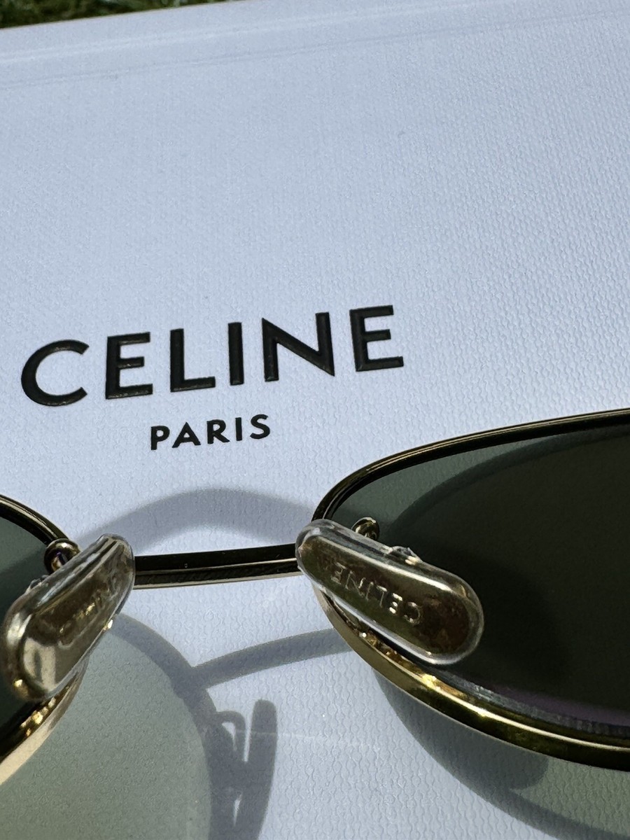 サングラス Celine Sunglasses CL40238U 01A Oval Triumph Frames CELINE TRIOMPHE CL40238U 01A BLACK GREY OVAL CAT EYE