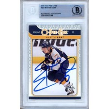Martin Erat Signed 2009 10 O Pee Chee 207 Predators Beckett BAS Slabbed NHL Auto
