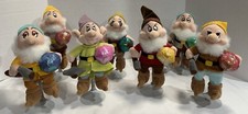 VTG HTF All 7 NEW Snow White’s 7 Dwarfs 8” Mini Bean Bag w/Gem Stone Beanie Baby